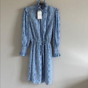 English Factory Blue Floral Dress